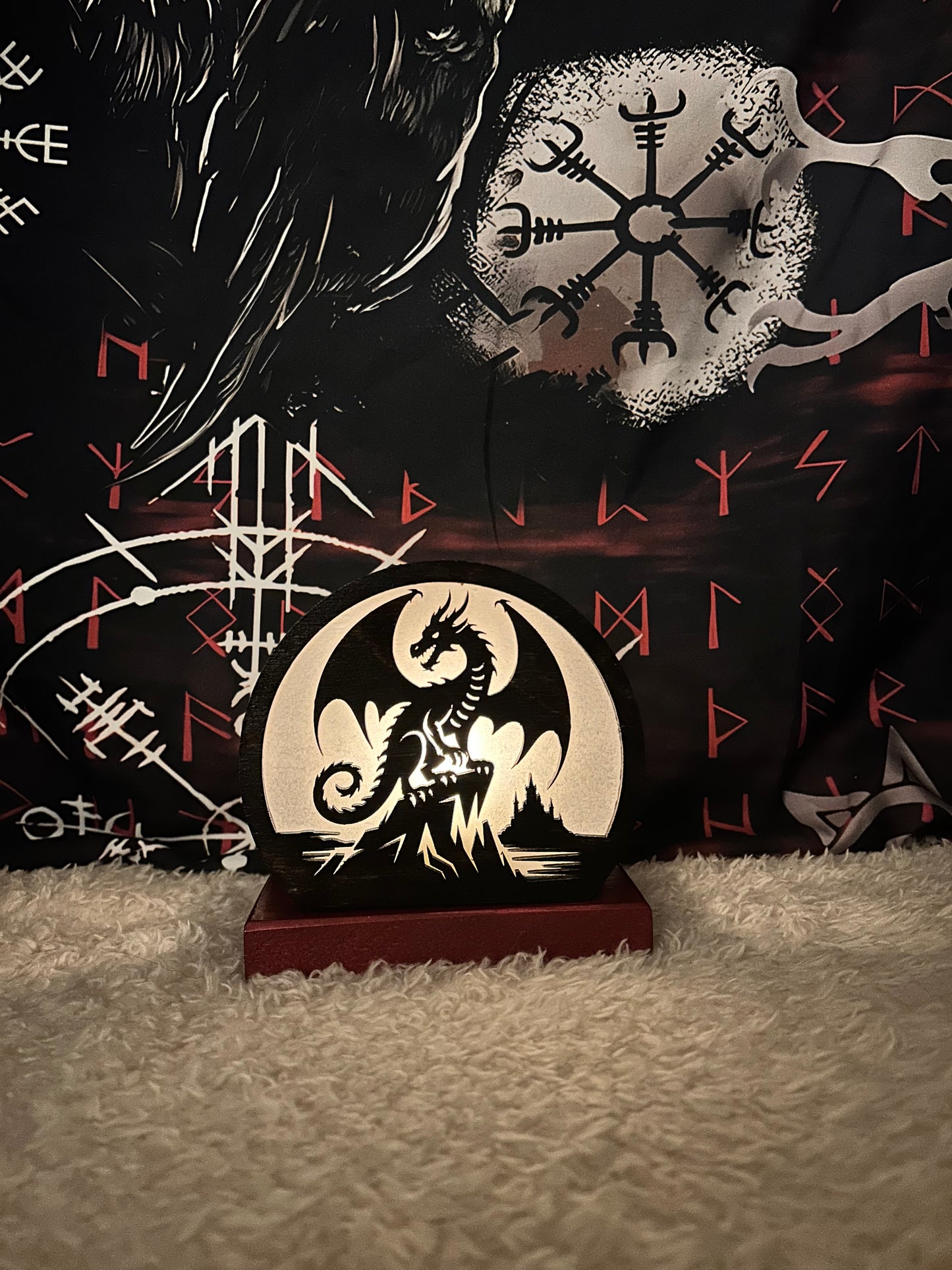Light up Dragon silhouette