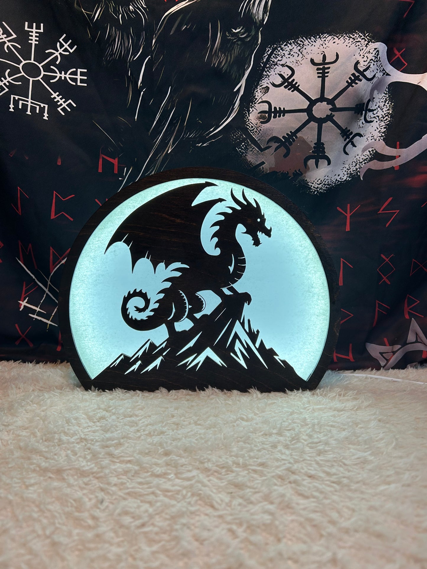 Light up Dragon silhouette