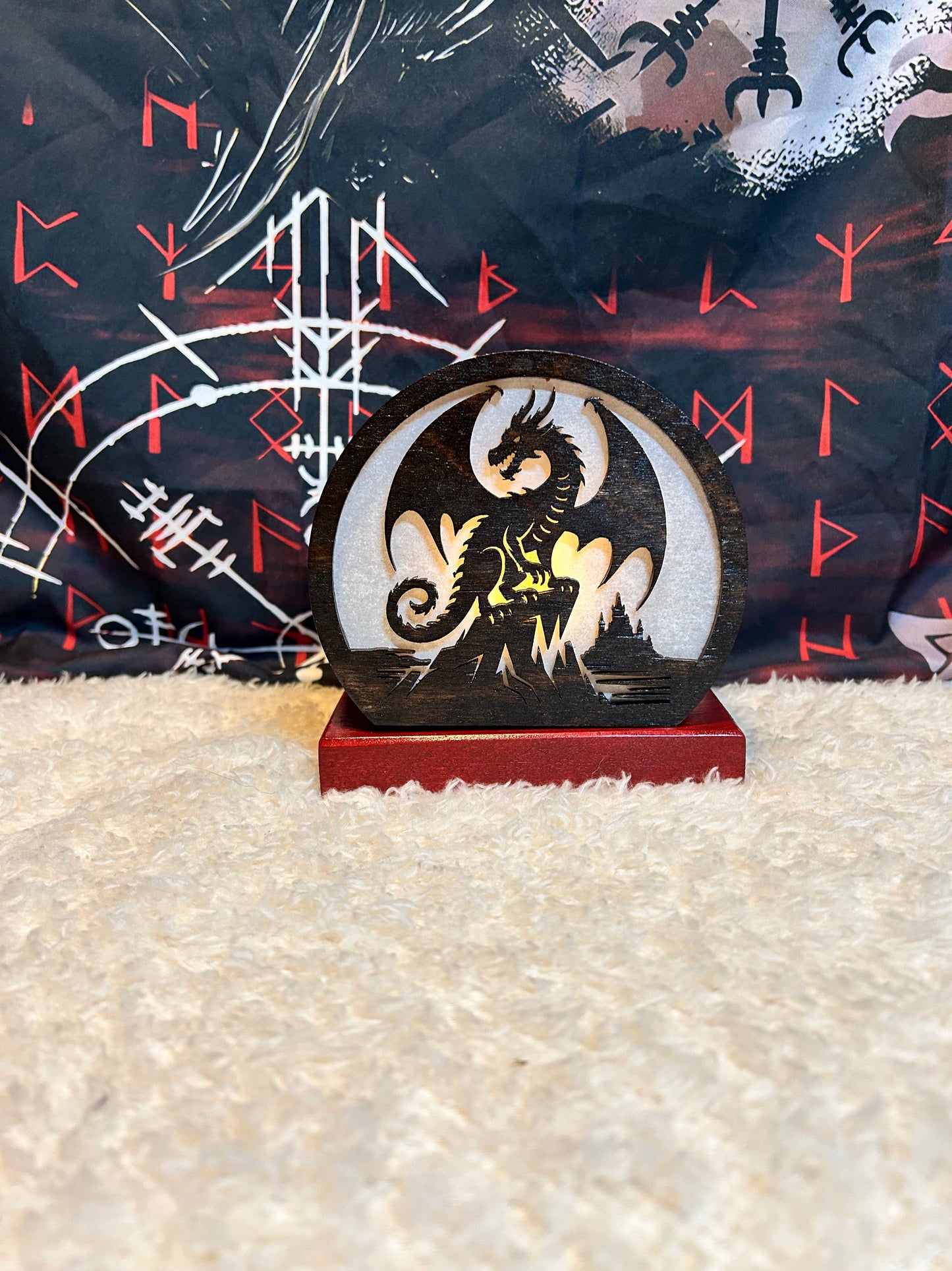 Light up Dragon silhouette