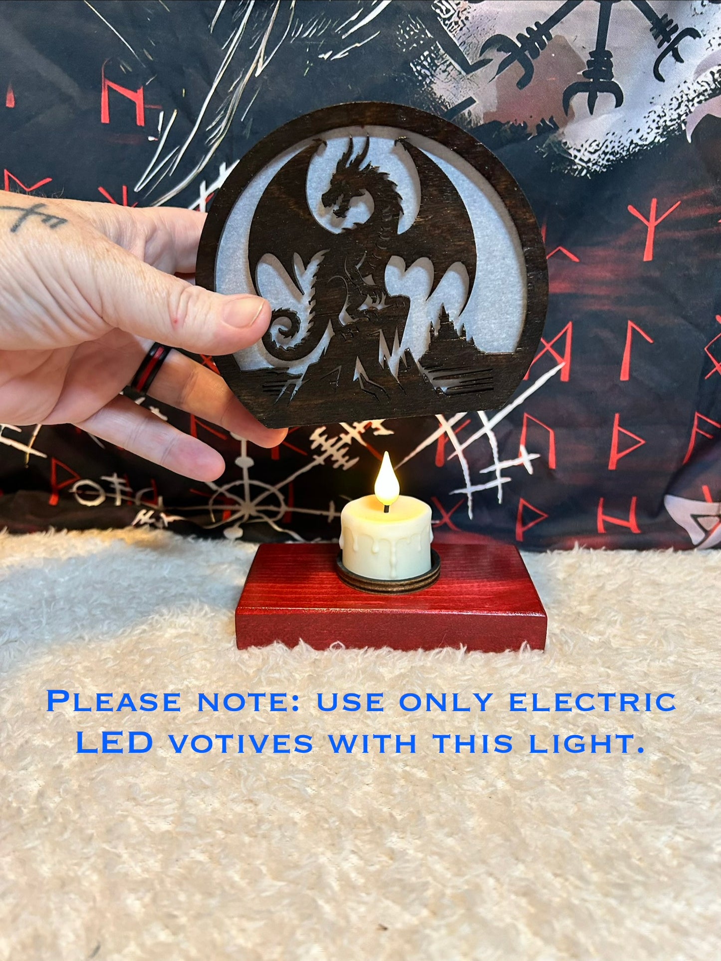Light up Dragon silhouette
