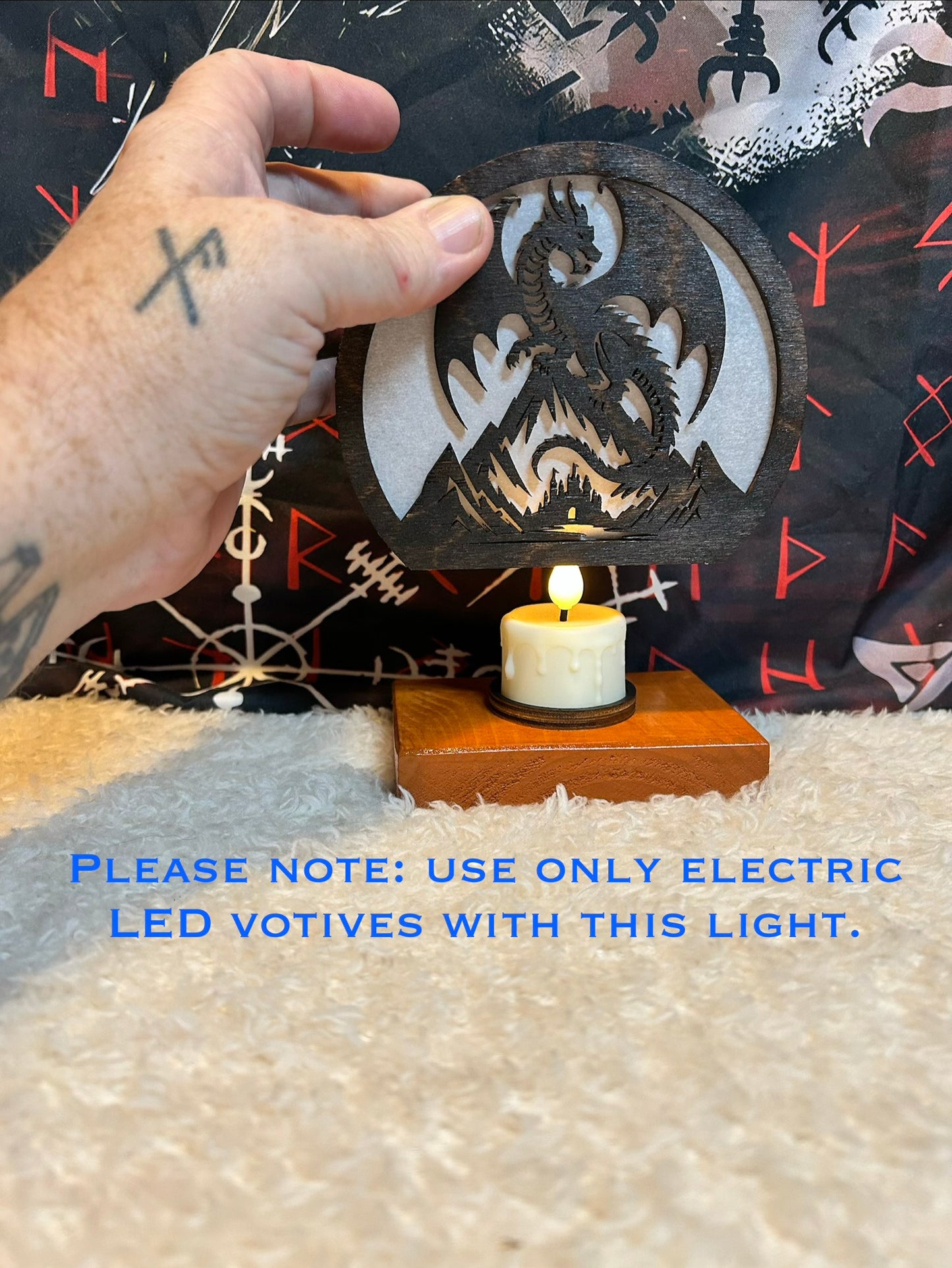 Light up Dragon silhouette