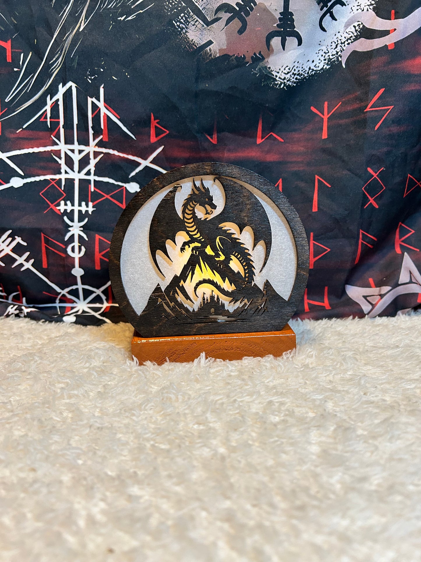 Light up Dragon silhouette