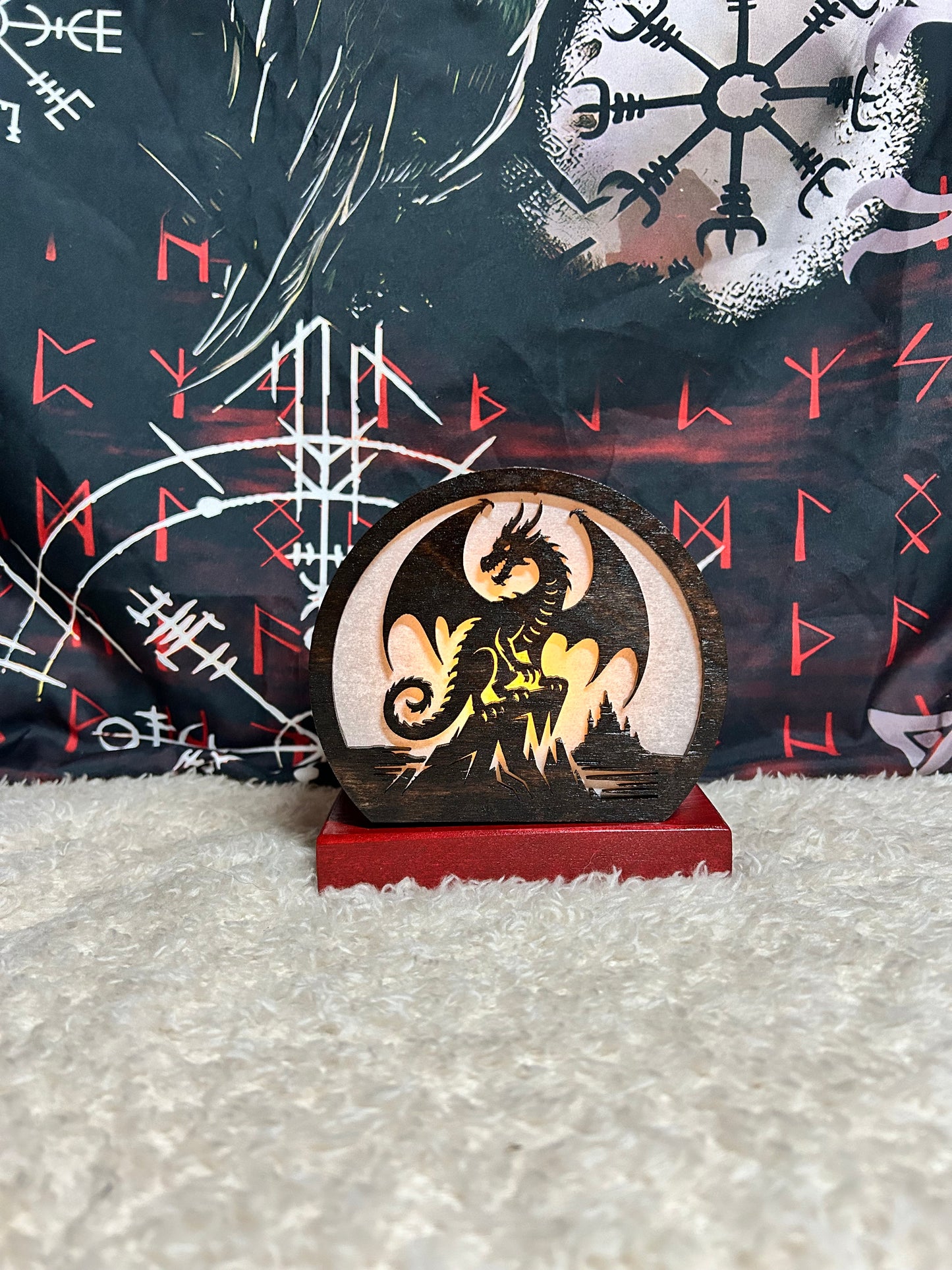 Light up Dragon silhouette