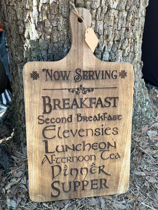 Hobbit Menu Charcuterie Board