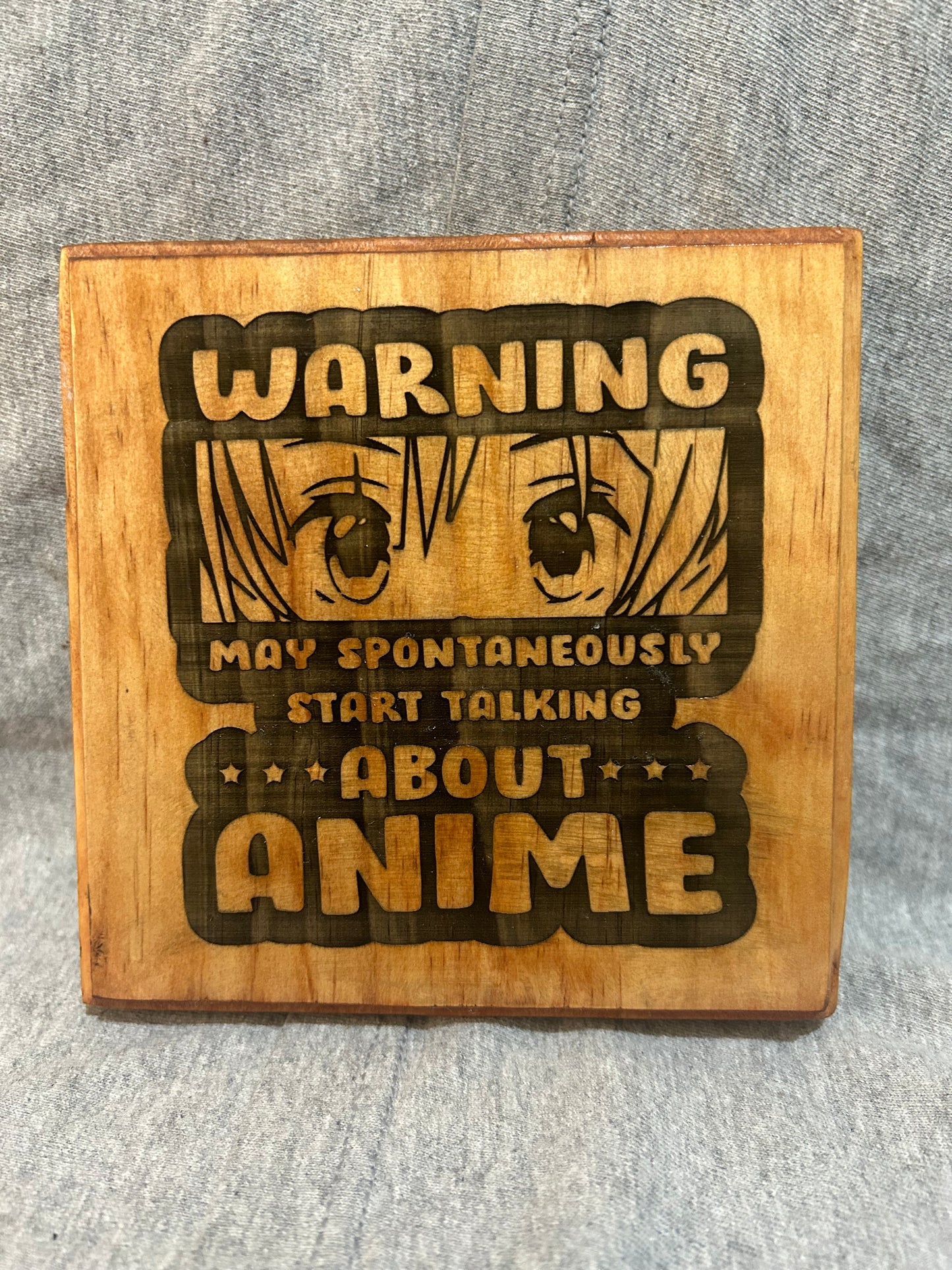 Warning Talk About Anime Wall Art